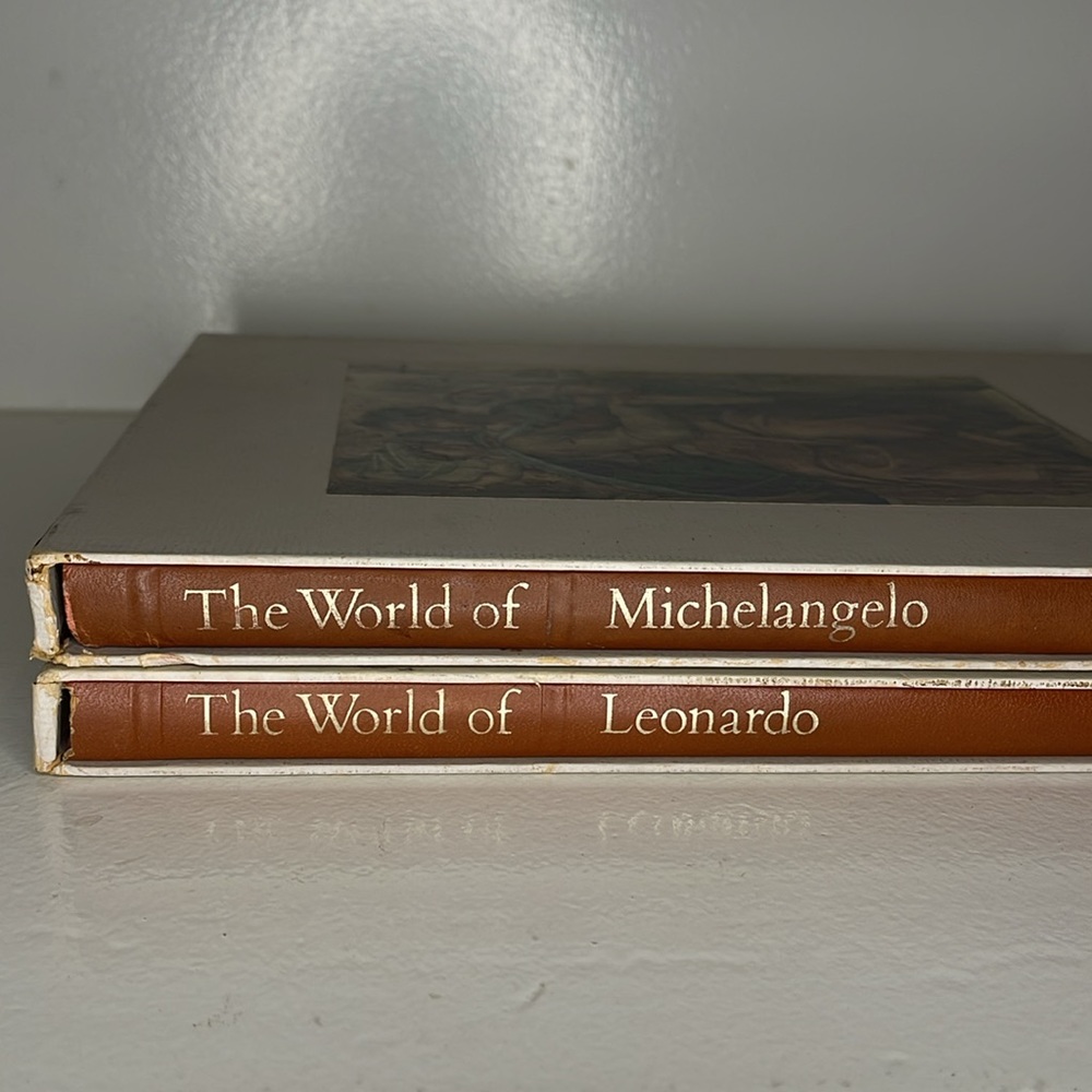 1966 The World of Leonardo DaVinci + Michelangelo Time-Life Library of A…